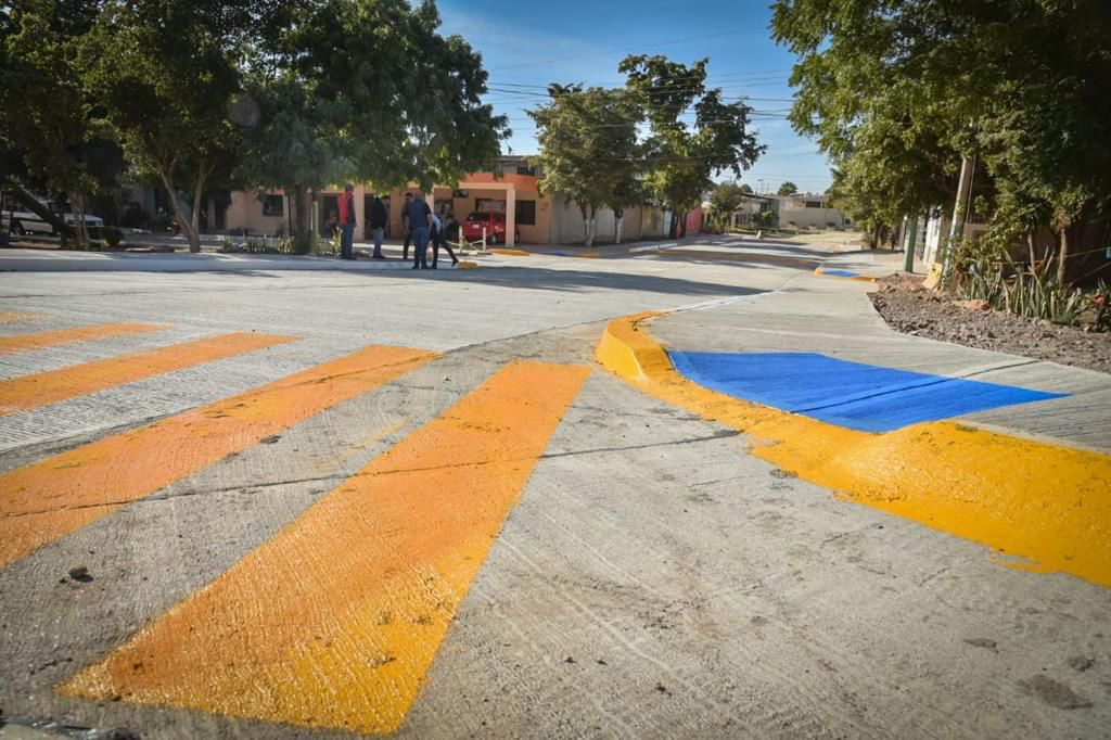 Calle pavimentada de Ahome