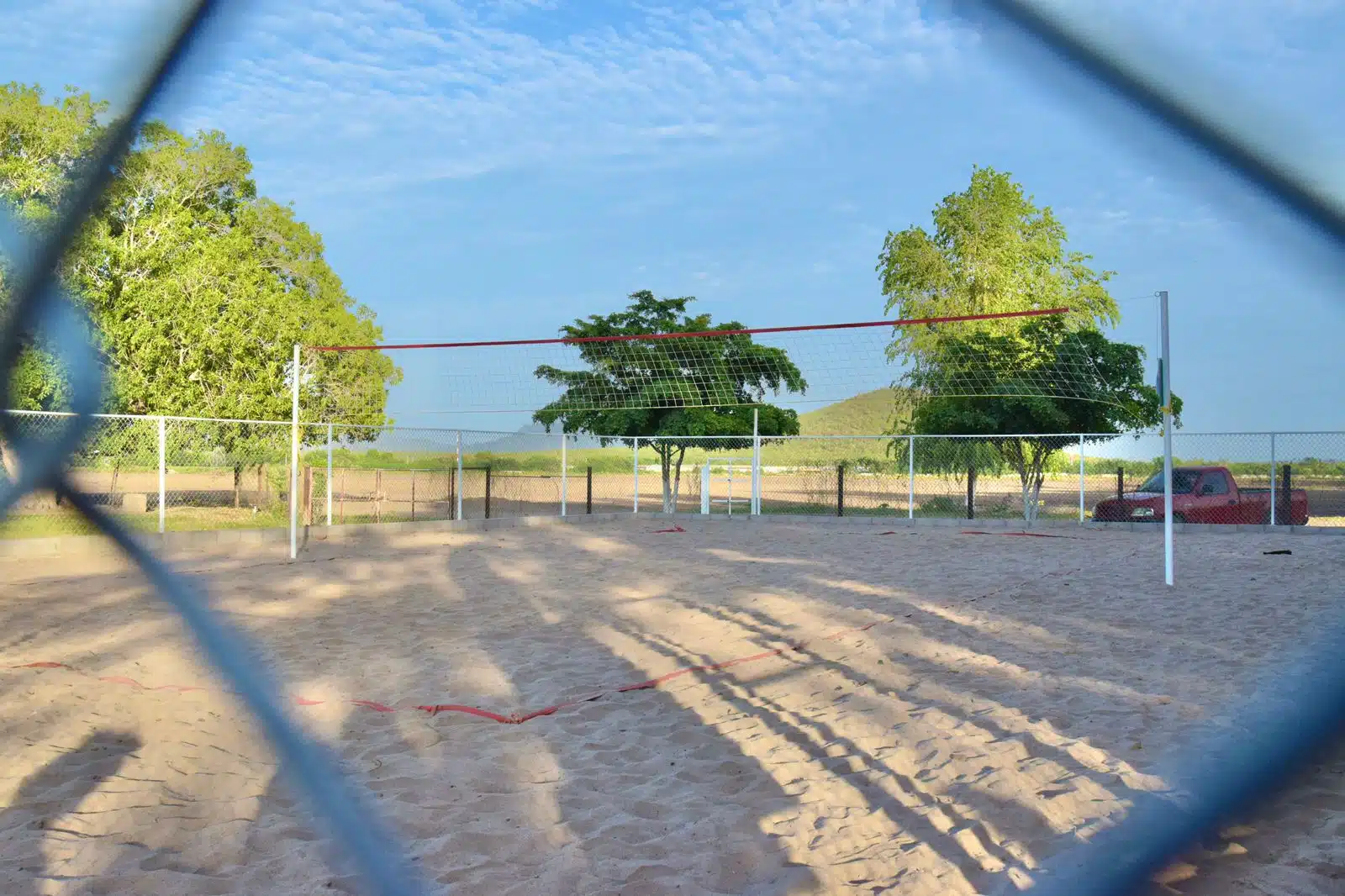 Cancha de voleibol en El Fuerte