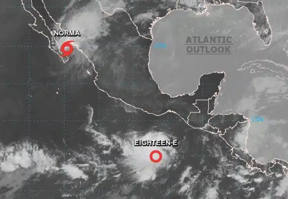 El Pacífico se agita y no solo por “Norma” ¡La depresión tropical 18-E, el próximo riesgo!