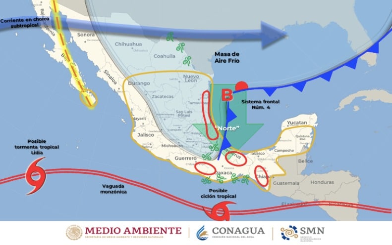 El próximo domingo Lidia (izquierda) y Max (derecha) podrían estar recorriendo el Pacífico mexicano.
