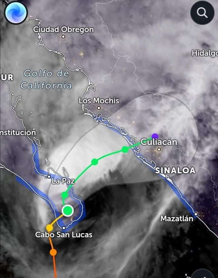 En Topolobampo los vientos que podrían alcanzar los 120 kilómetros por hora y marejadas de hasta 5 metros.