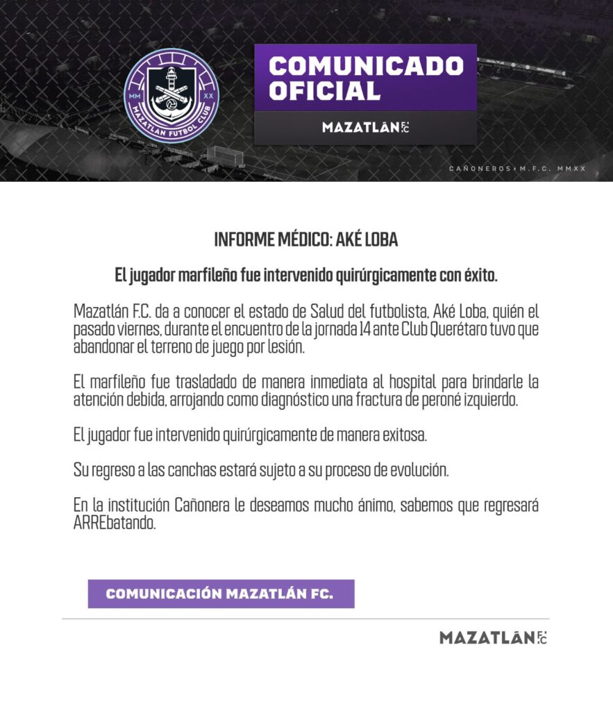 Comunicado de Mazatlán FC