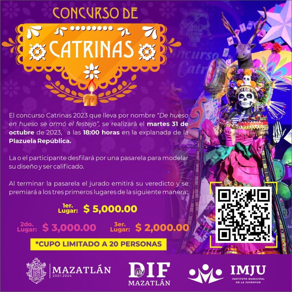 Convocatoria del concurso de altares y catrinas en Mazatlán