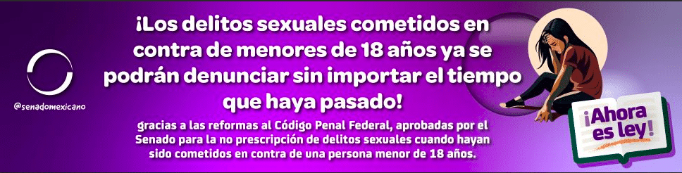 Delitos sexuales, Senado de México