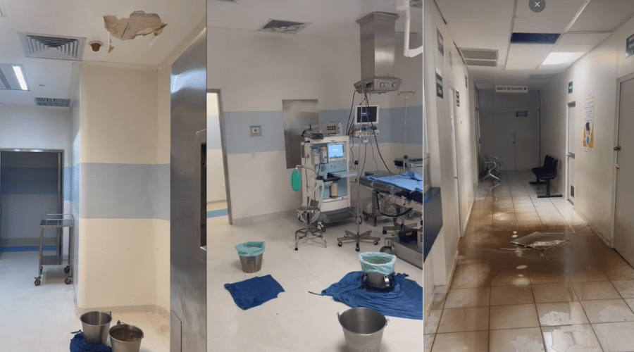 afectaciones en hospital genera de Guasave por Norma