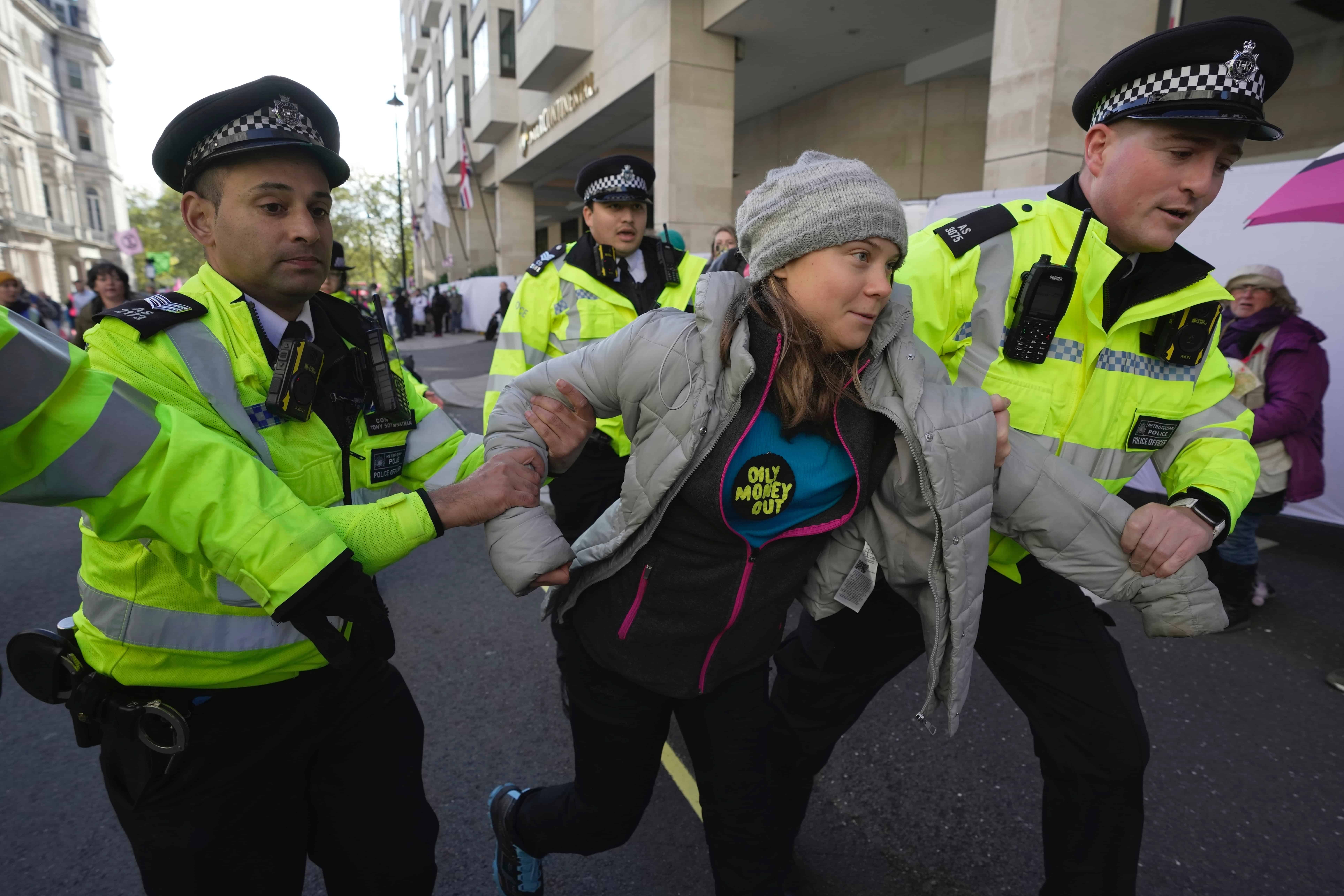 Greta Thunberg es arrestada en Londres