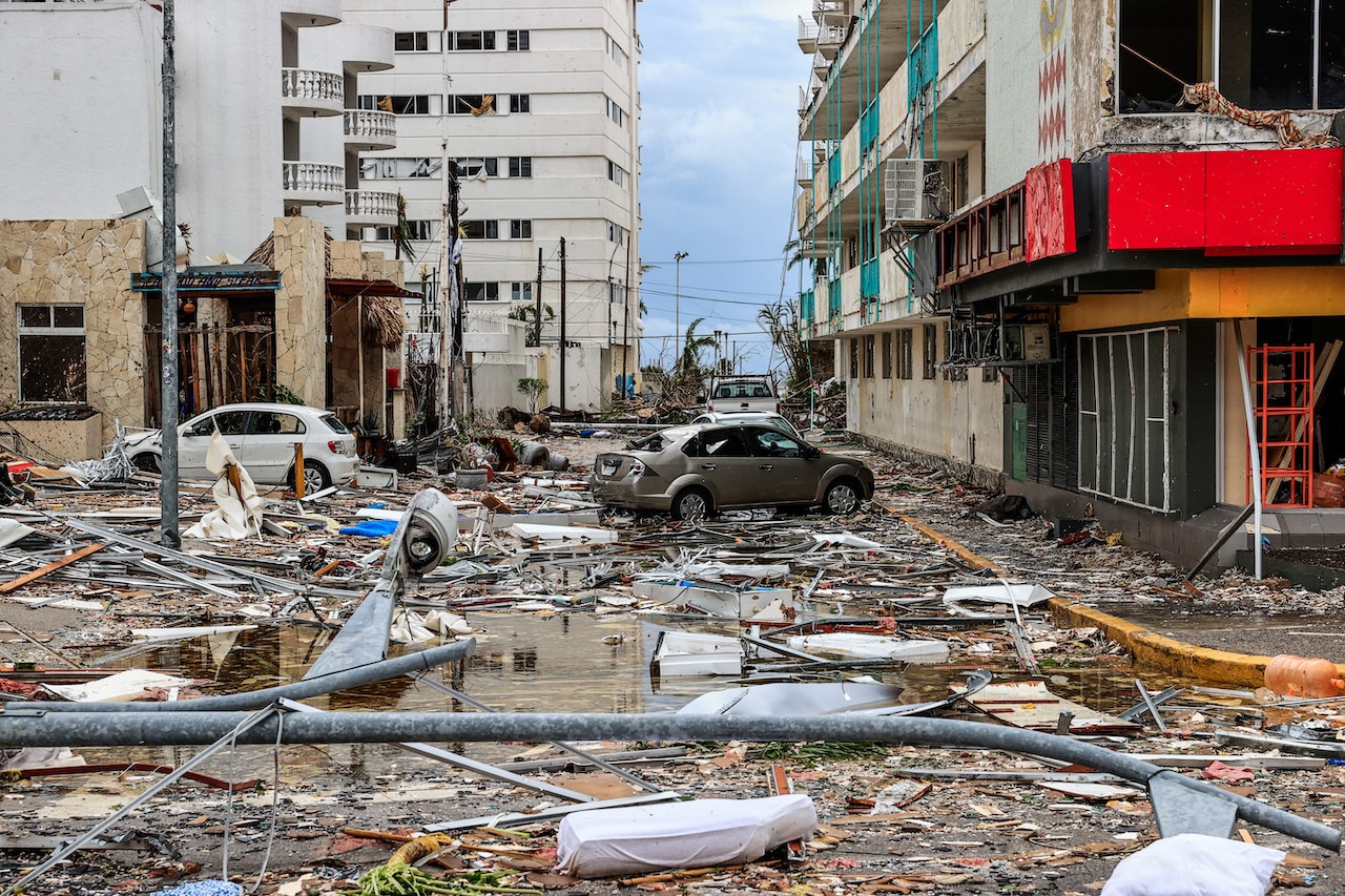 Acapulco después del huracán Otis