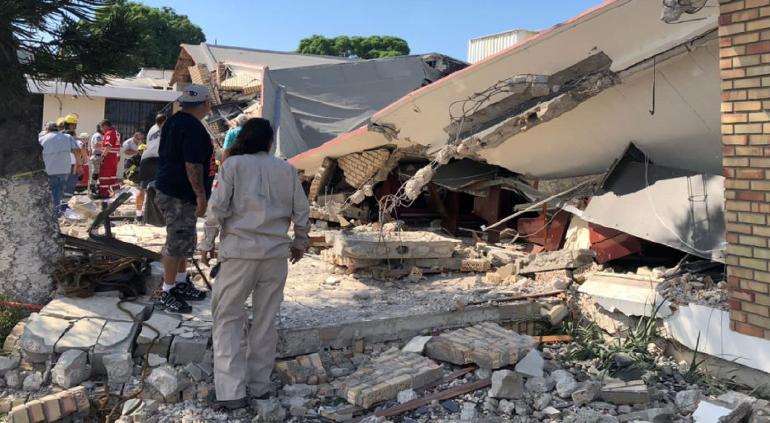 Derrumbe de iglesia en Tamaulipas