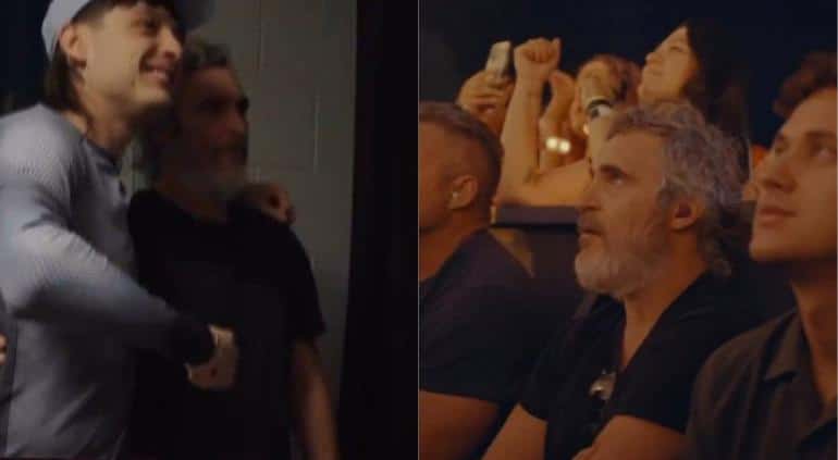 Joaquín Phoenix presente en el concierto de Doble P