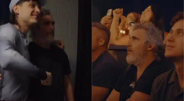 Joaquín Phoenix presente en el concierto de Doble P