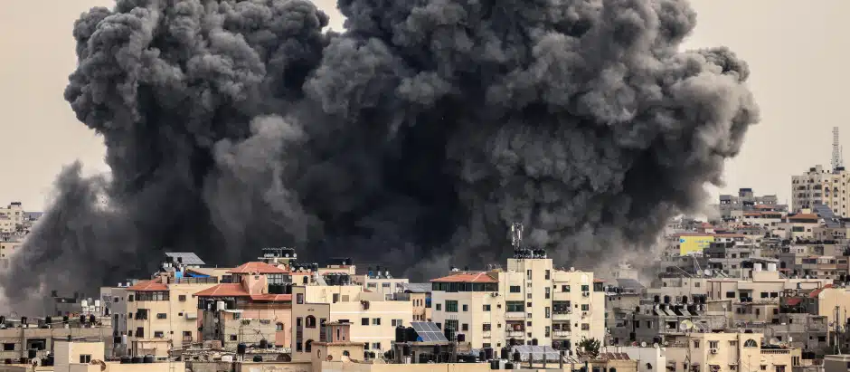 Franja de Gaza durante un ataque