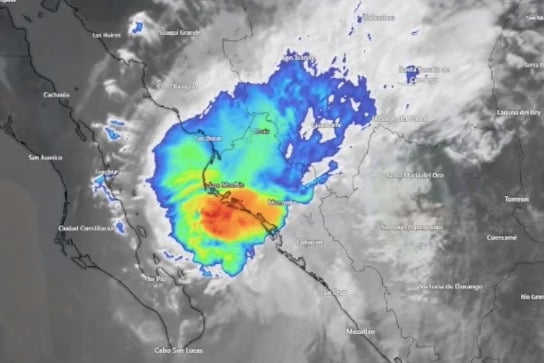 Ubicación de la tormenta tropical 