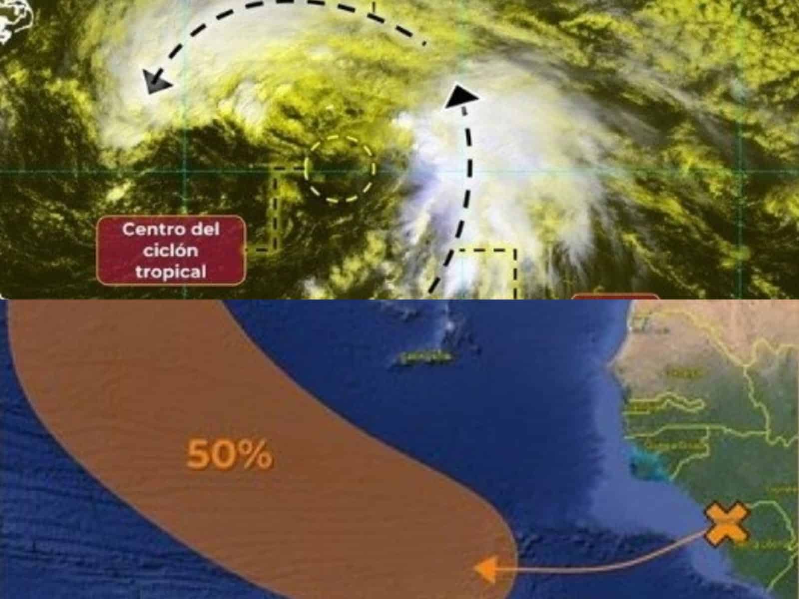 Perturbación en el océano Atlántico