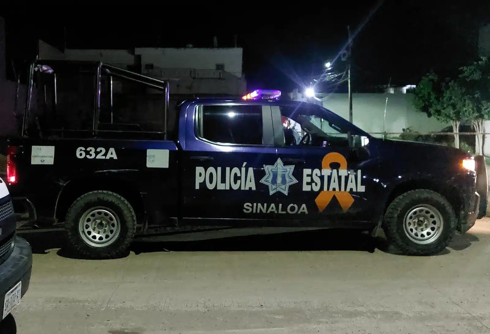 Camioneta de la policía estatal en Culiacán