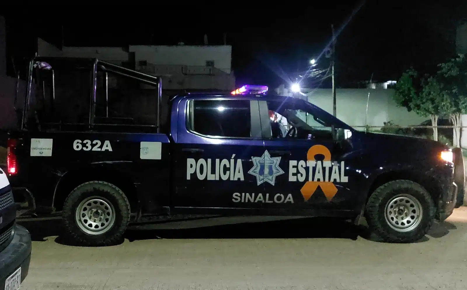 Camioneta de la Policía Estatal en Culiacán