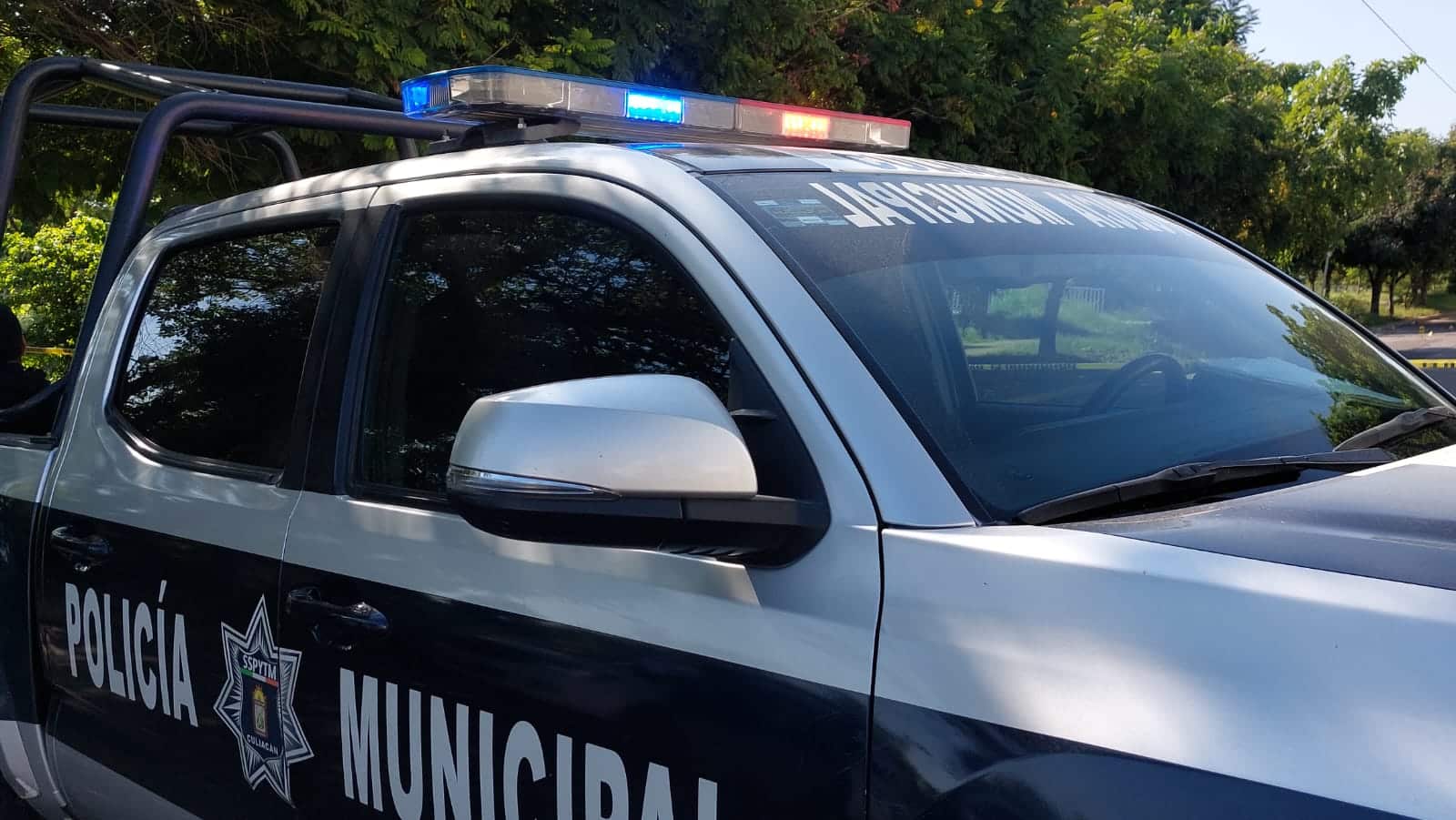 Camioneta de la Policía Municipal de Culiacán