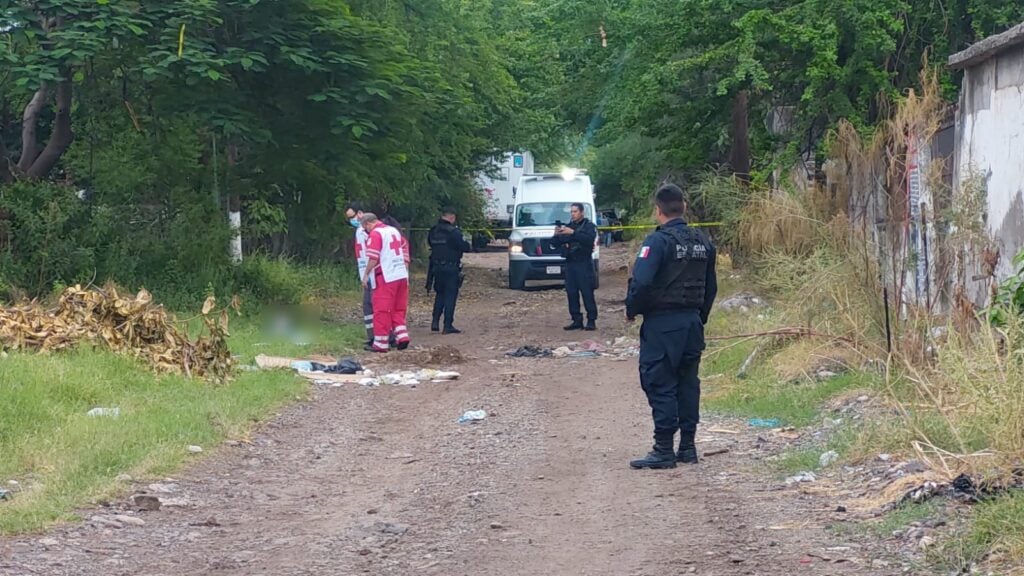 Lugar donde encontraron el cuerpo asesinado de un hombre en Culiacán