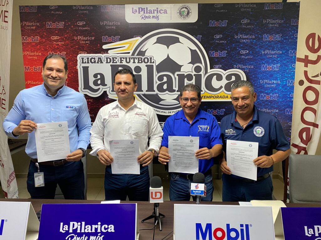 Presentación de la Liga de Fútbol La Pilarica en Ahome