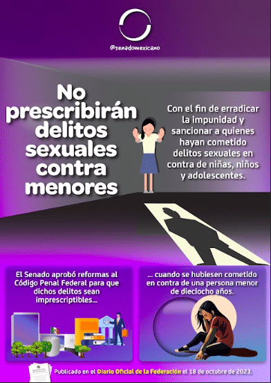 Delitos sexuales, Senado de México