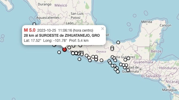 Sismo en Guerrero
