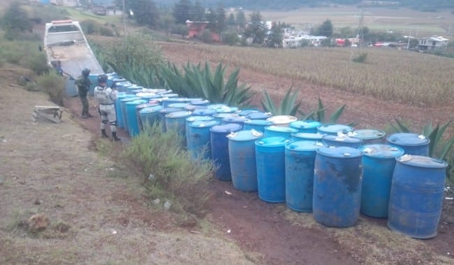 Tambos para robo de combustible