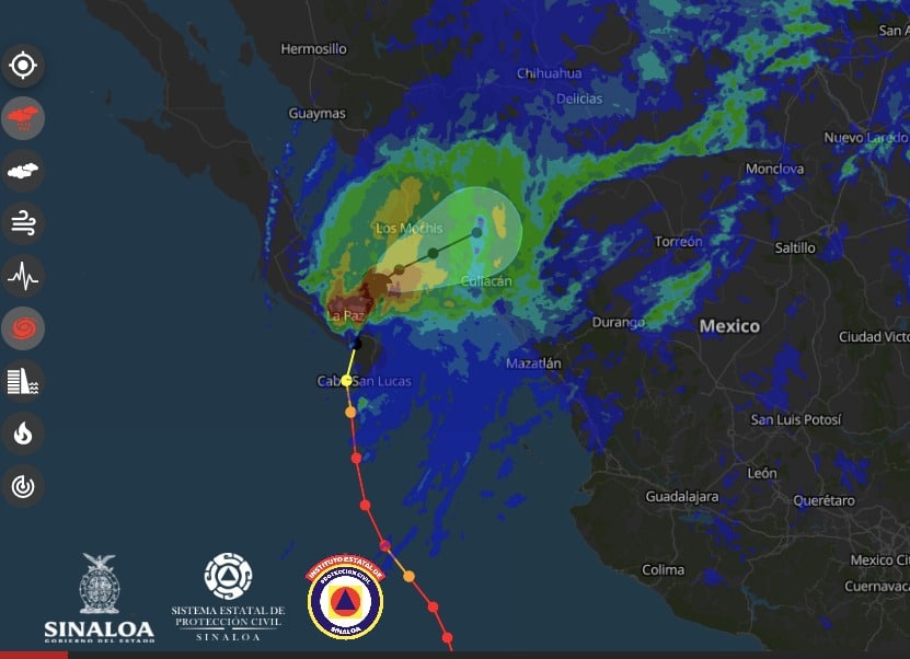 Monitoreo de la tormenta tropical Norma