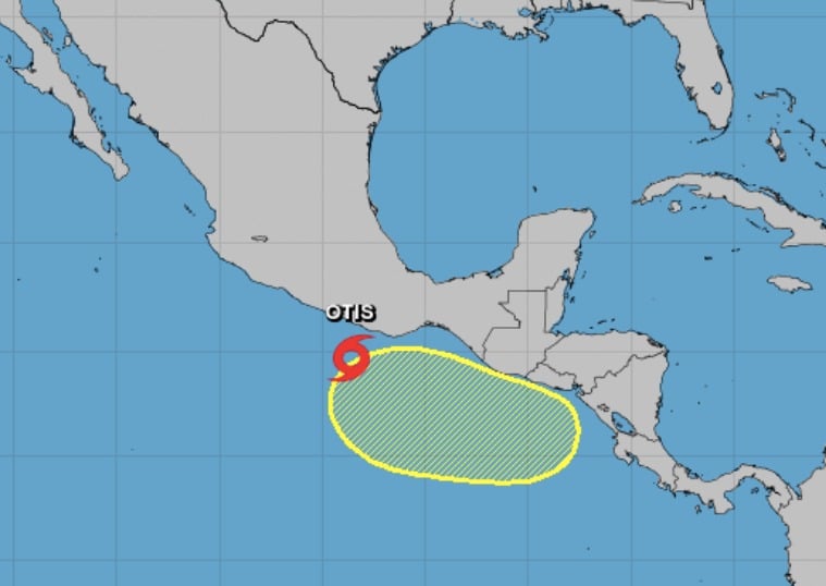 Tormenta tropical Otis en el océano Pacífico