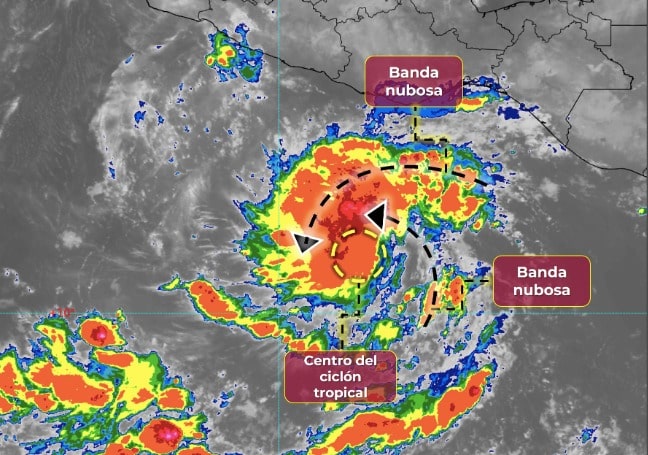 Tormenta tropical Otis en el océano Pacífico