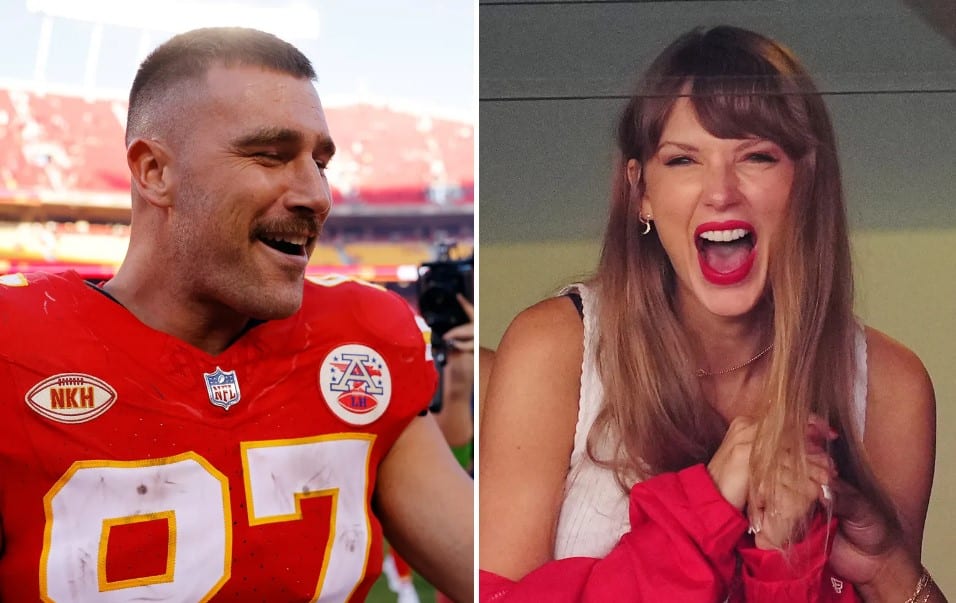 Travis Kelce y Taylor Swift se dan su primer beso en público