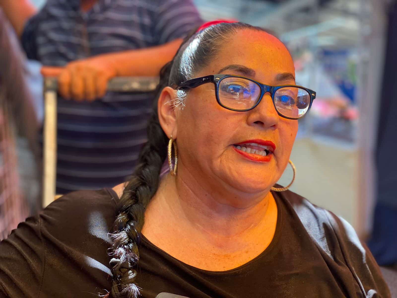Adela Acosta Cota, líder de la Unión de Verbeneros y Jugueteros.
