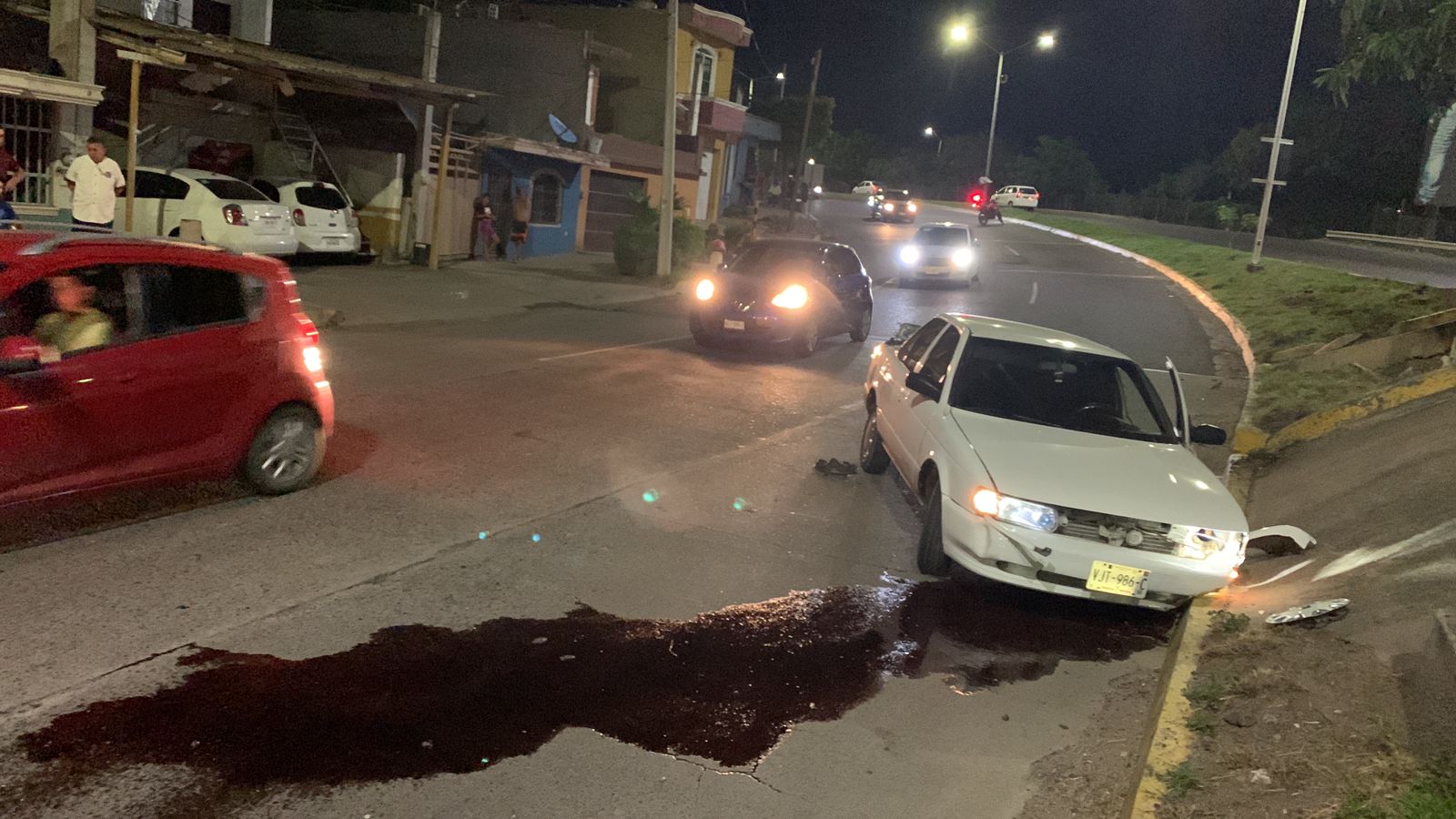 La unidad quedó afectada tras el impacto