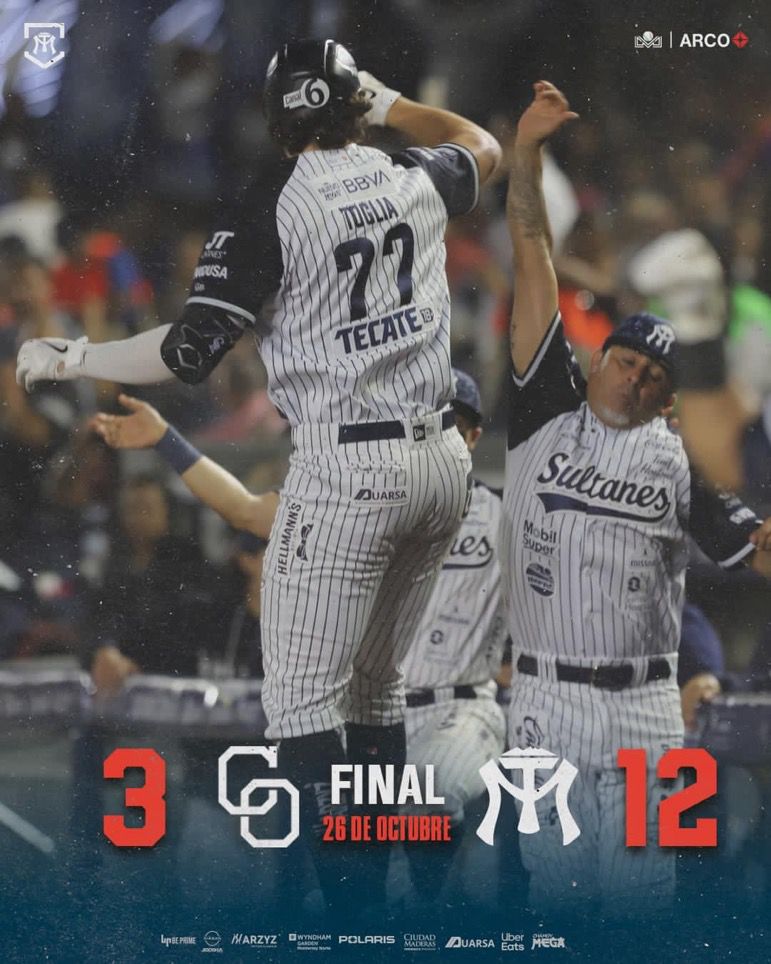 ¡Pero qué “paliza”! Sultanes amarra serie en casa 