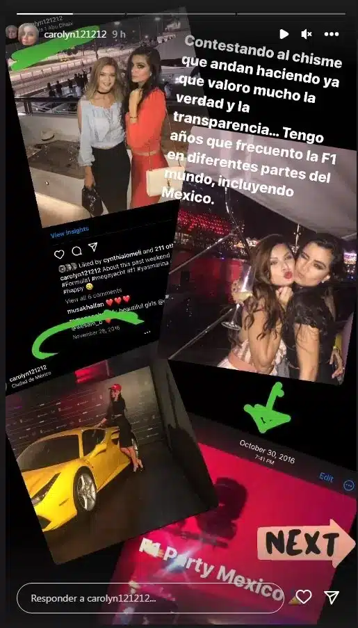 La esposa de José Ramón López, posteó en sus historias de Instagram un mensaje a quienes los critican