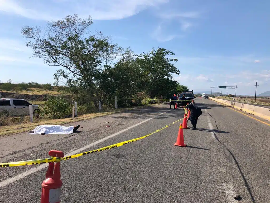 a la altura del kilómetro 60 en la sindicatura de Melchor Ocampo en Mocorito