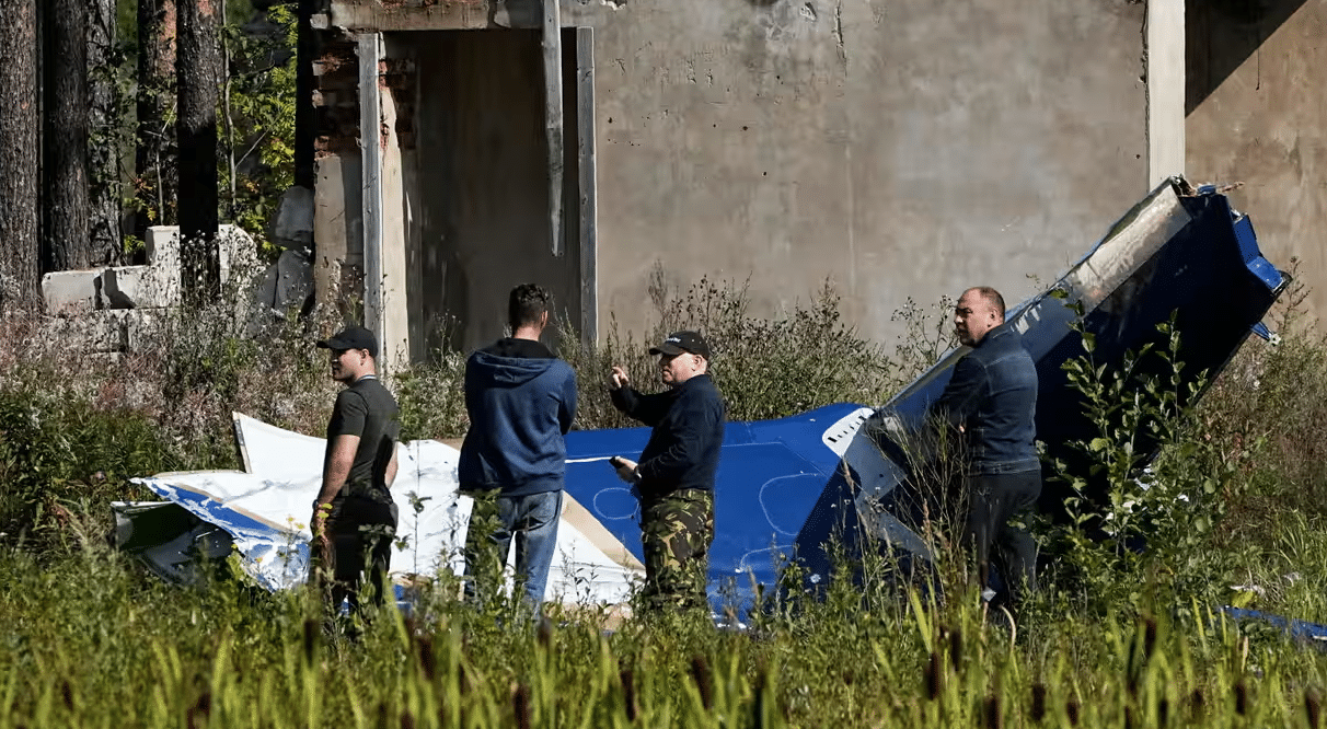 Lugar del accidente de Prigozhin