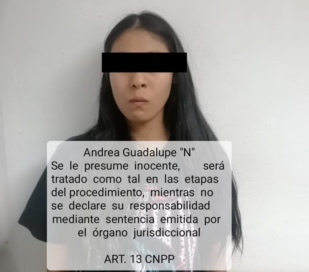 Andrea Guadalupe "N", mujer detenida por agredir a servidores públicos en un punto de inspección de Alcoholímetro