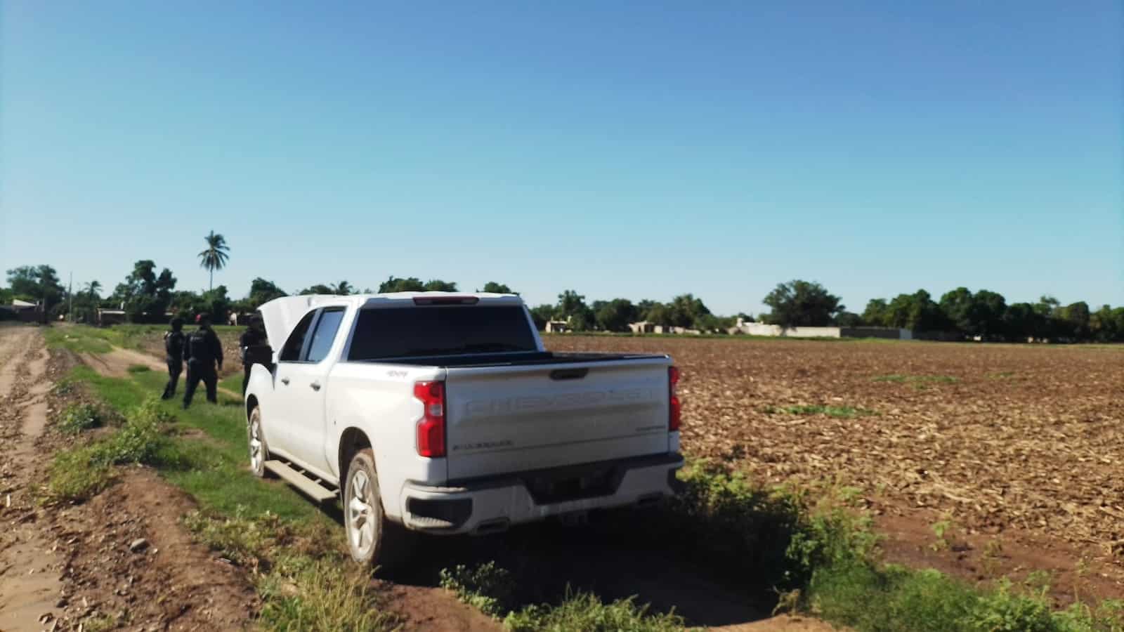 Camioneta asegurada en Culiacán