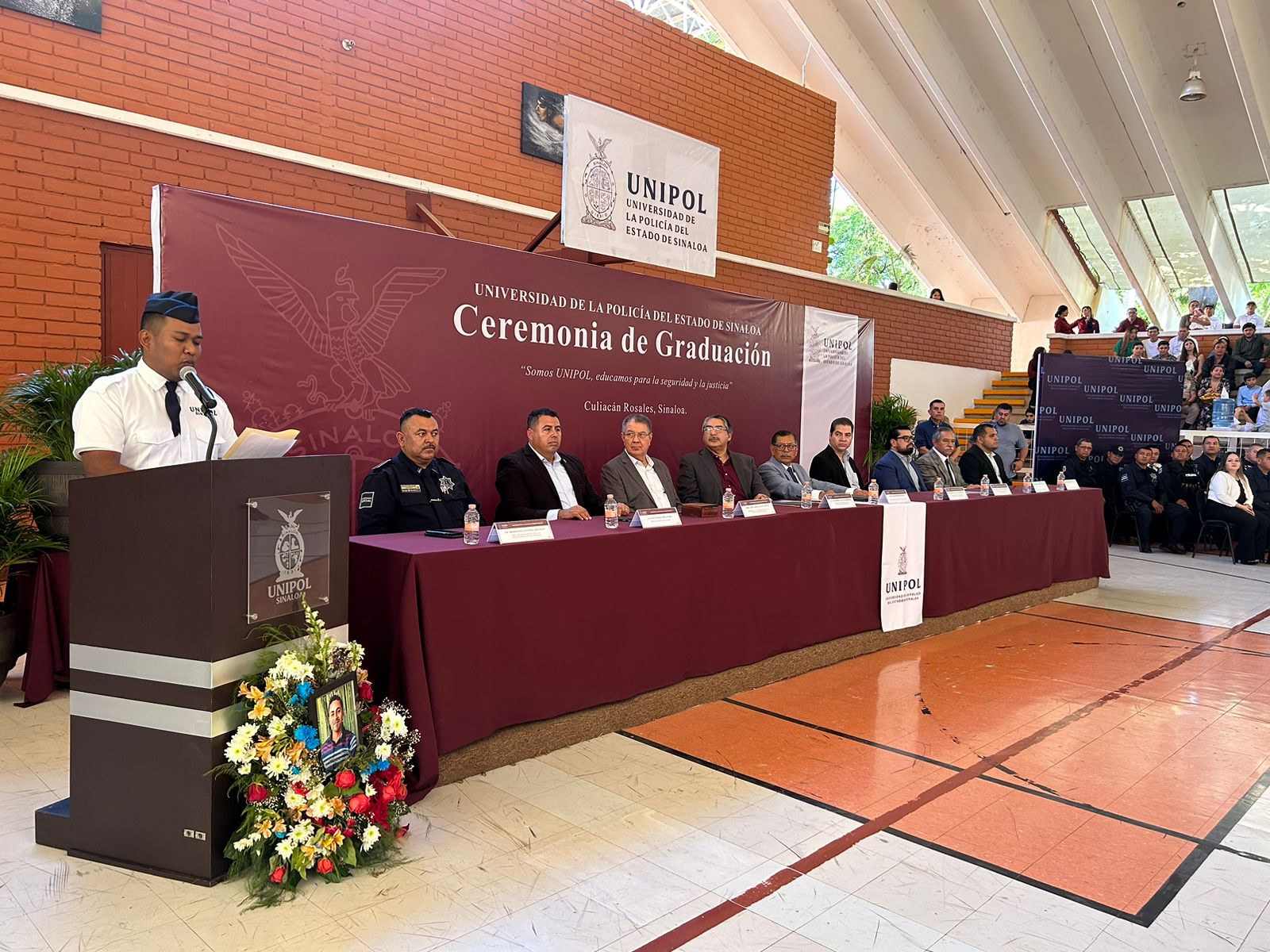 Ceremonia de graduación de 145 nuevos elementos en la Universidad de la Policía (Unipol) del Estado de Sinaloa