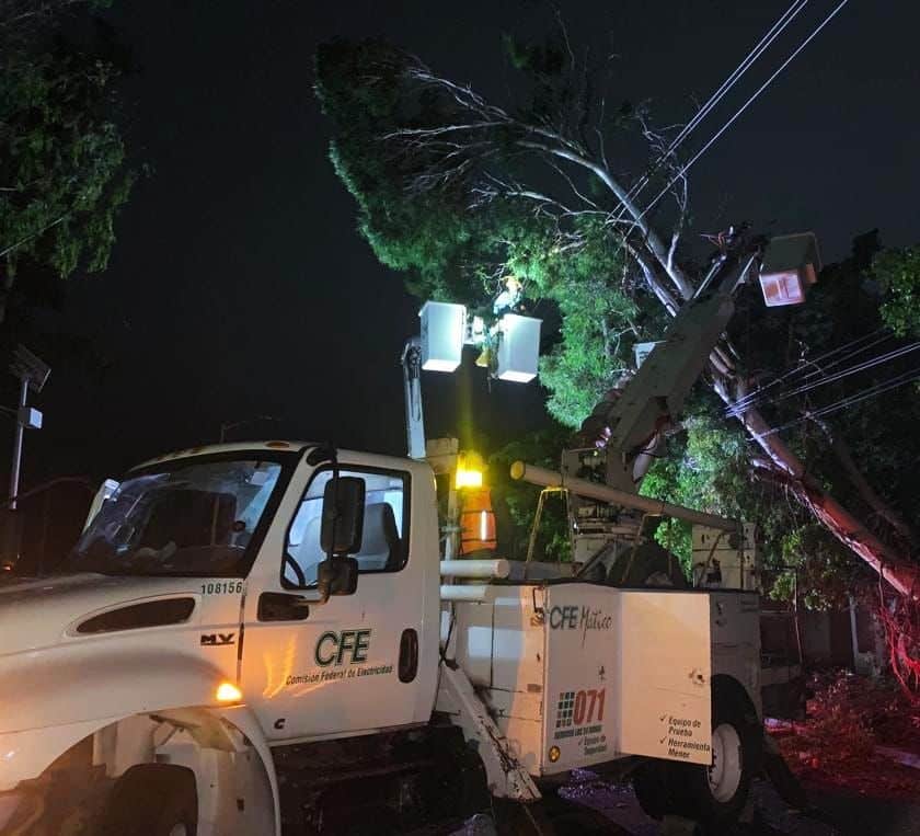 Restablecimiento de luz en Los Mochis