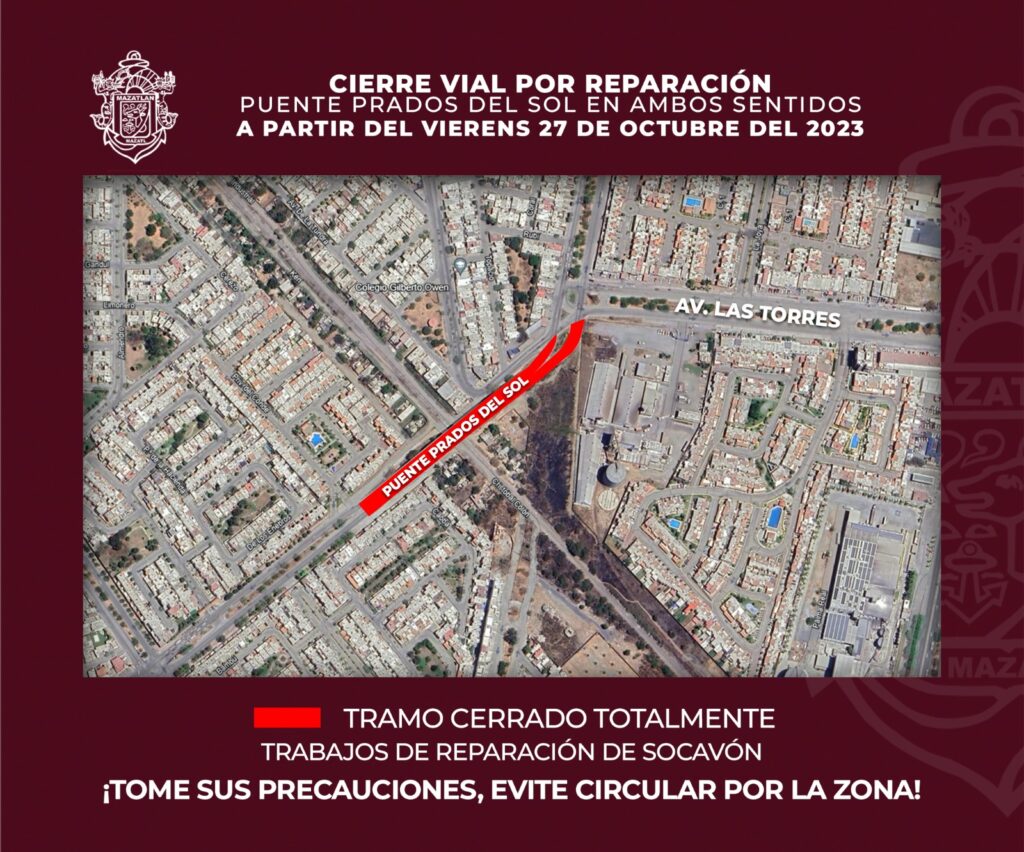 Circulación cerrada en Mazatlán..