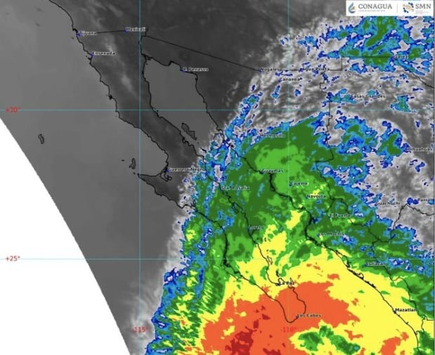 Mapa de México en el que se observa el acercamiento de 