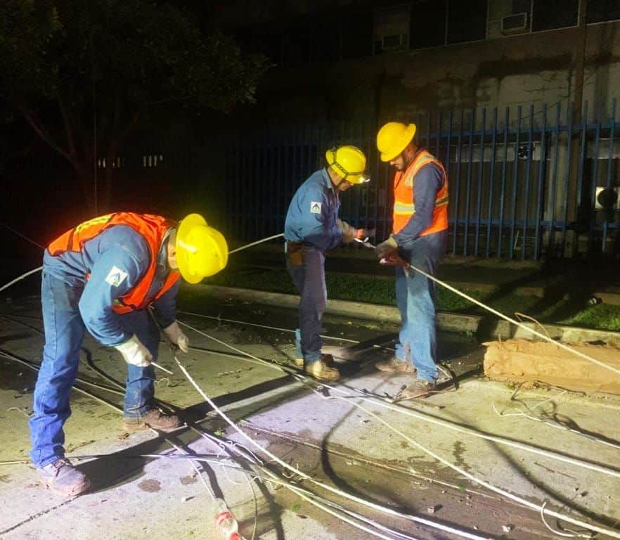 Restablecimiento de luz en Los Mochis