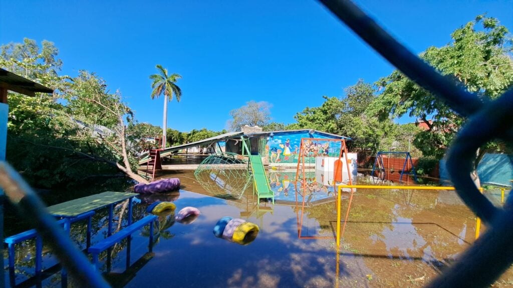 Afectaciones por "Norma" en el kínder María Montessori de Los Mochis