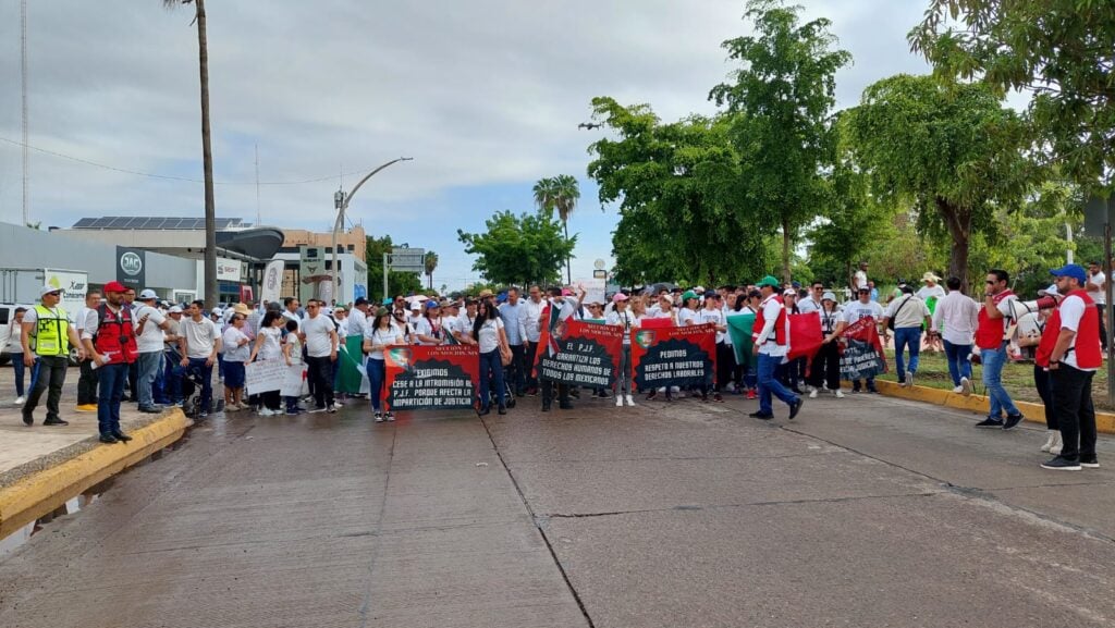 Manifestación de trabajadores del Poder Judicial