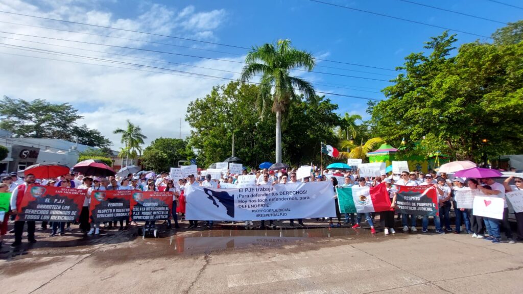Manifestación de trabajadores del Poder Judicial