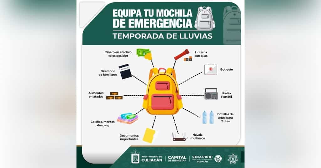 Mochila de emergencia proteccion civil hot sale