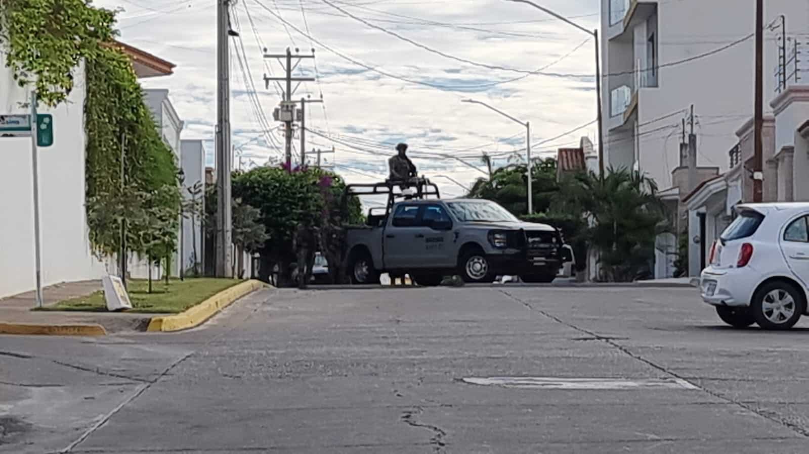 colonia de Culiacán con elementos de la Secretaría de Marina en operativo