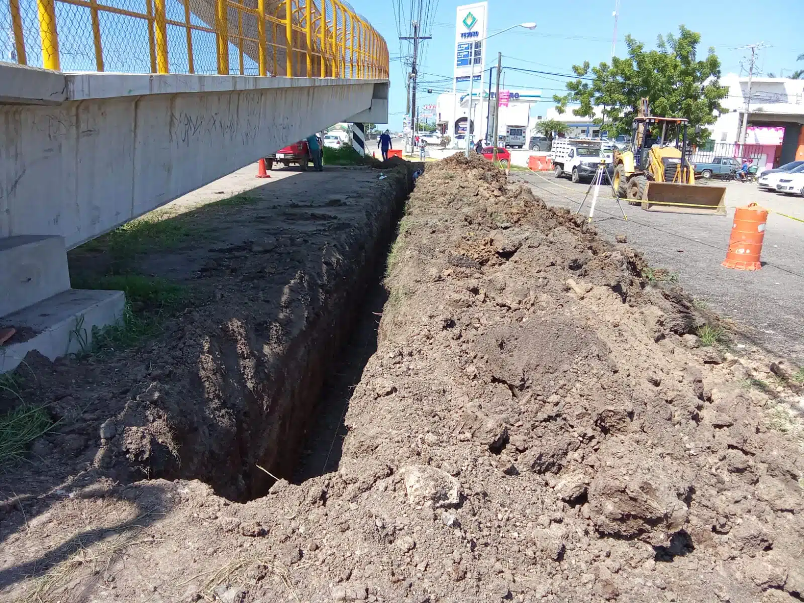 Instalación de la red de drenaje