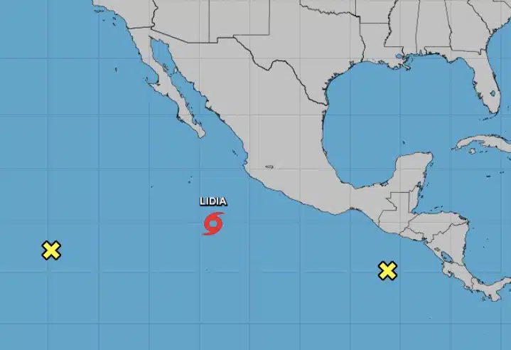 Mapa de México donde muestra sistemas tropicales