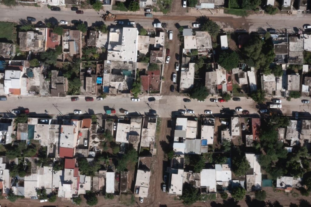 toma aerea de la ciudad de culiacan